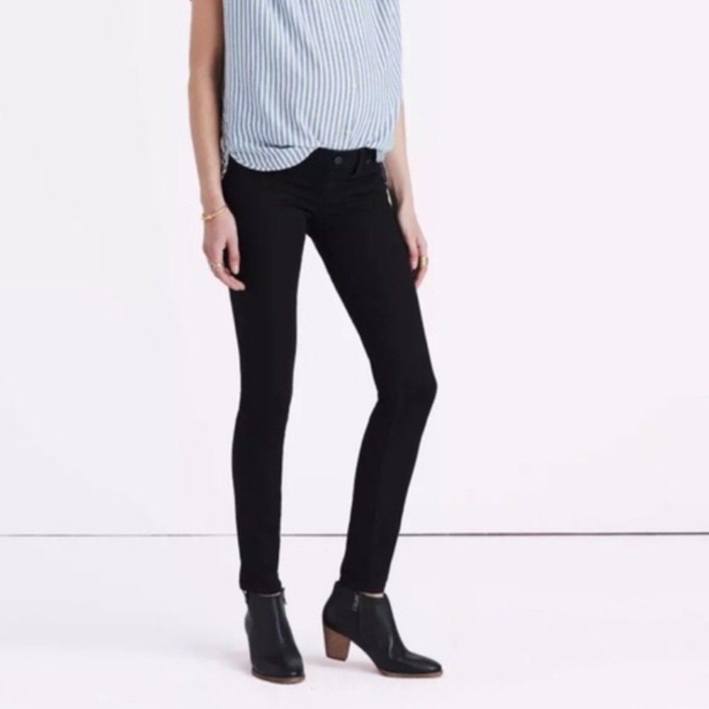 Madewell Maternity Skinny Jeans in Black Frost